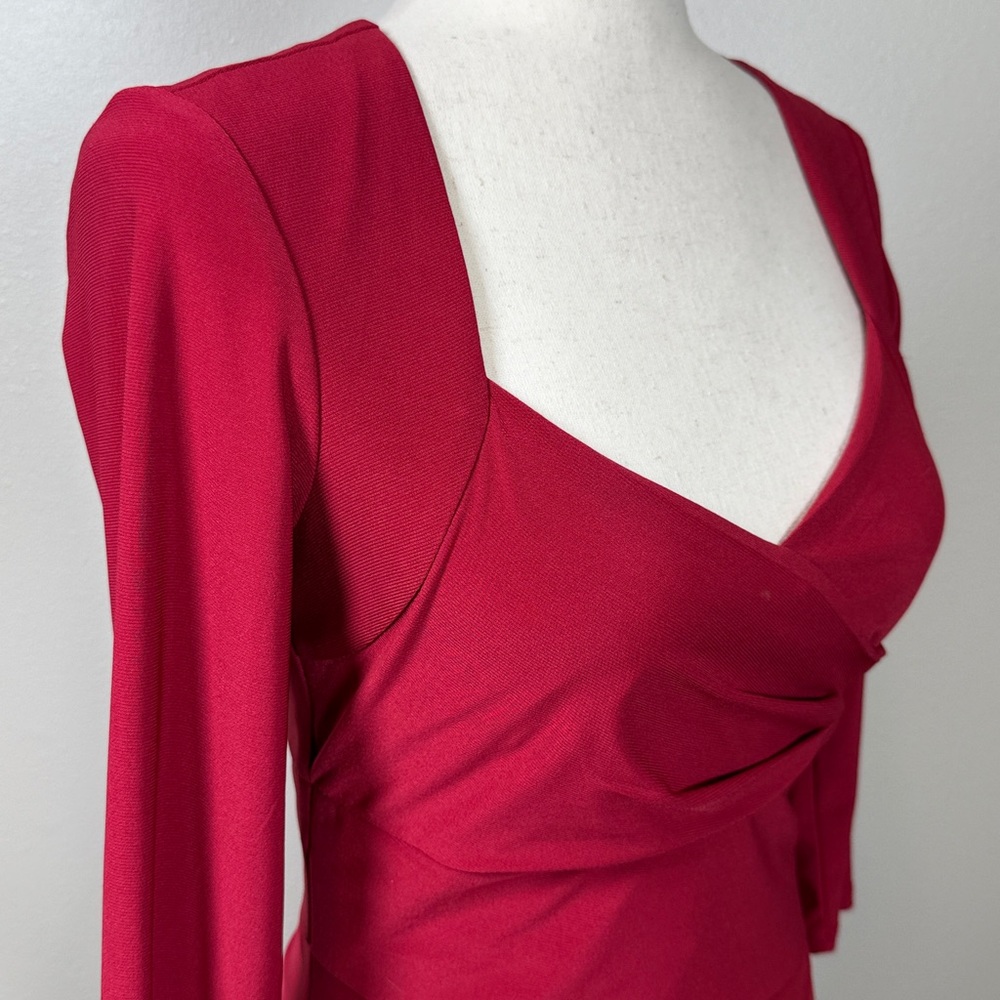 WHBM Slimming Bandage Sheath Dress 4 Red Shaping Sweetheart Valentine Femme NEW - Picture 12 of 17